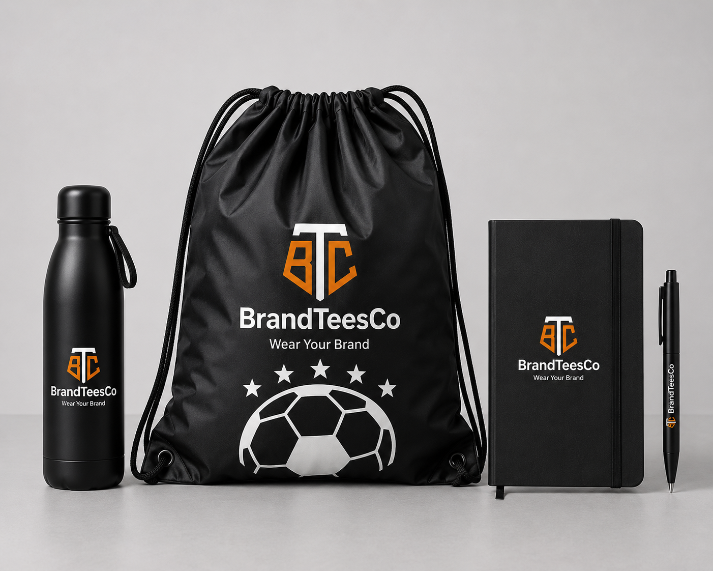 SmartStart Employee Welcome Kit with branded backpack, water bottle, notebook and corporate accessories by Brand Tees Co Hyderabad